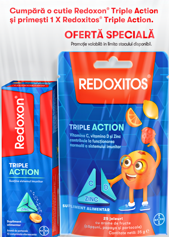 Vitamine si suplimente - REDOXON TRIPLE ACTION*10CPR EFF+REDOXITOS TRIPLE*25 JEL, farmacom.ro