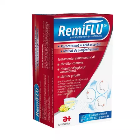 Medicamente OTC - fara reteta - REMIFLU, GRANULE PENTRU SOLUTIE ORALA * 8 PLICURI, farmacom.ro