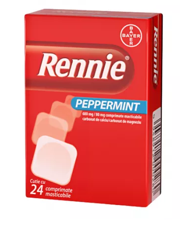 Medicamente fara reteta (OTC) - RENNIE PEPPERMINT * 24 CPR MASTIC, farmacom.ro