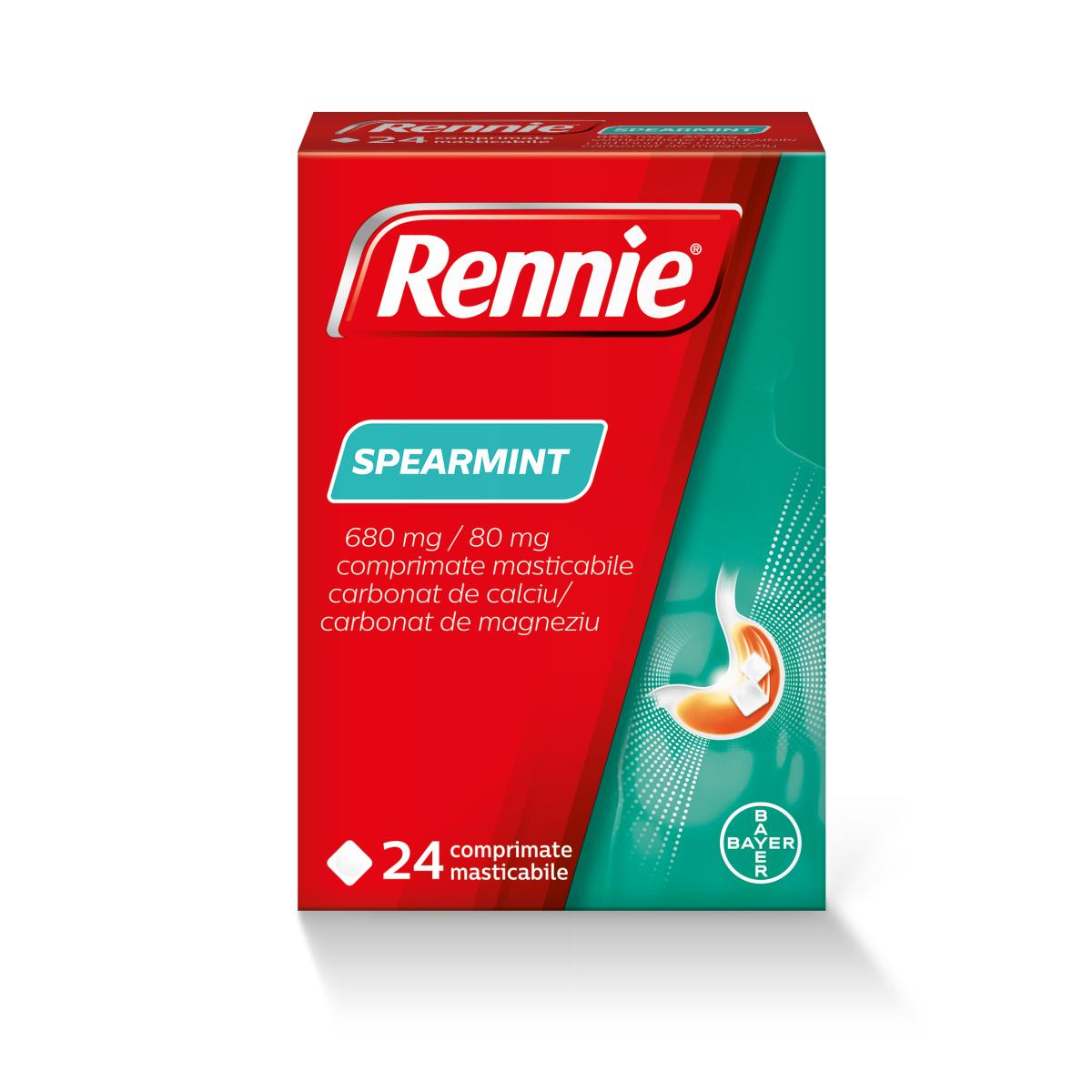 Medicamente OTC - fara reteta - RENNIE SPEARMINT * 24 CPR MASTIC, farmacom.ro