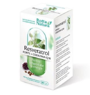 Vitamine si suplimente - Resveratrol Forte + Coenzima Q10, 30 capsule, Rotta Natura, farmacom.ro