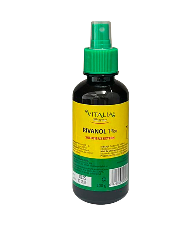 Tehnico medicale - RIVANOL CU PULVERIZATOR * 200 G VITALIA, farmacom.ro