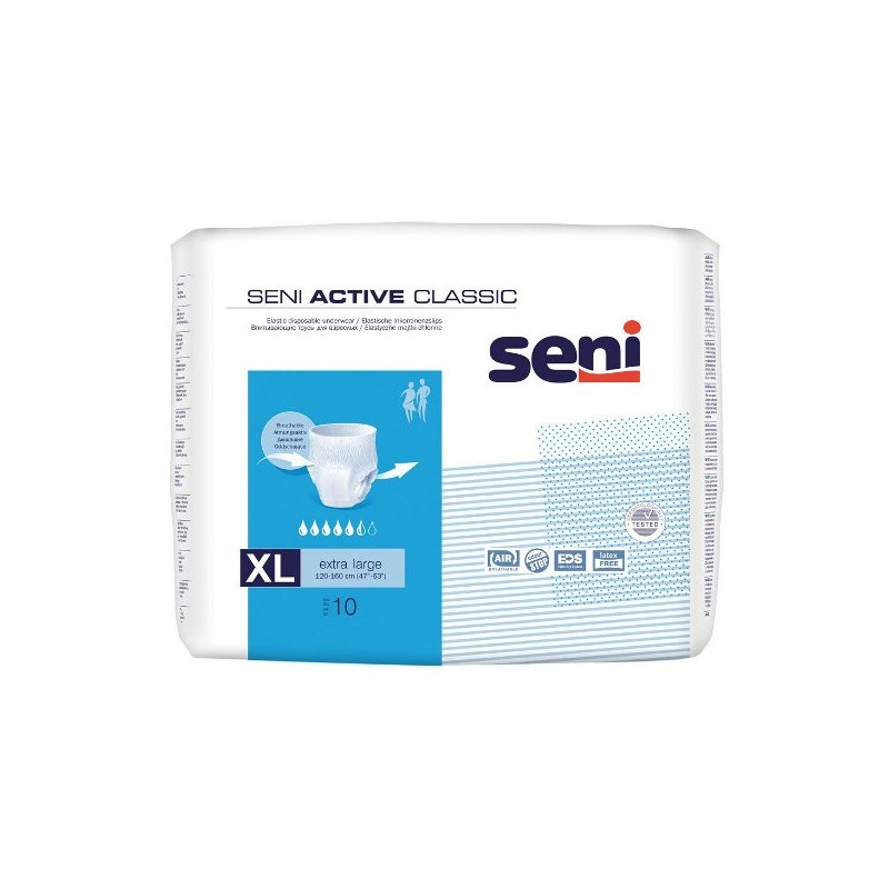 Incontinenta - SCUTECE AD SENI ACTIV CHILOT ELASTIC CLASSIC XL * 10 BUC, farmacom.ro