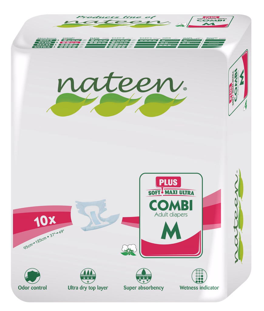 Ingrijire personala - SCUTECE ADULTI COMBI PLUS LINE MAR.M *10 BUC NATEEN, farmacom.ro