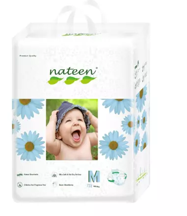 Mama si copilul - SCUTECE BIODEGRADABILE PREMIUM LINE M, MARIMEA 3 (4-9 KG) * 72 BUC, NATEEN, farmacom.ro