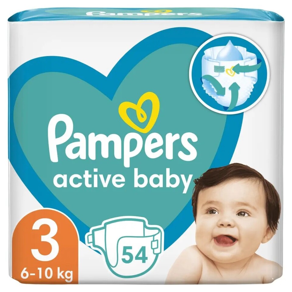 Igiena si ingrijire copii - SCUTECE COPII PAMPERS 6-10 KG * 54 BUC, farmacom.ro