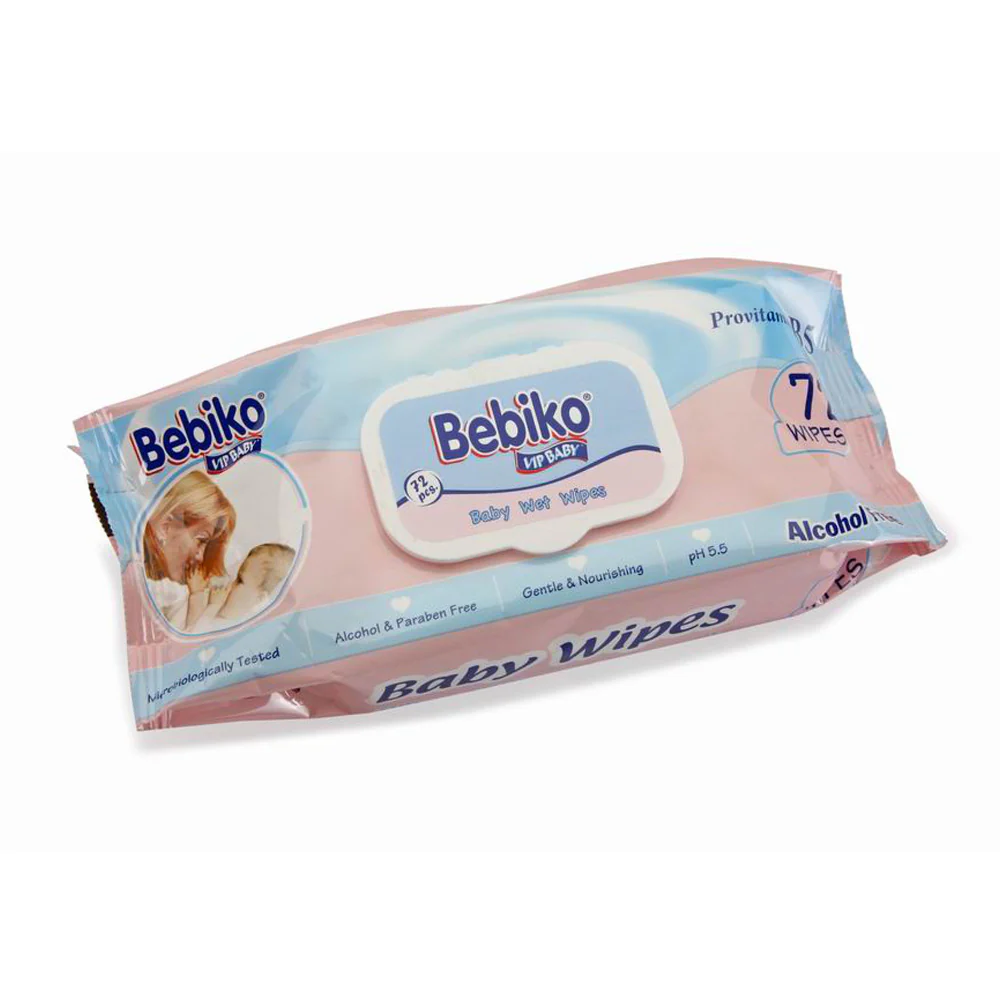 Ingrijirea corpului - SERVETELE UMEDE ROZ CU CAPAC * 72 BUC BEBIKO, farmacom.ro