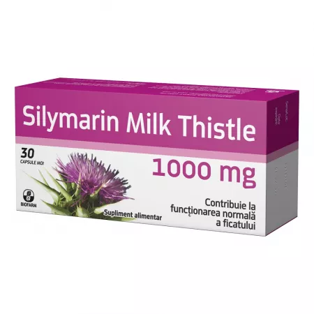 Vitamine si suplimente - SILYMARIN MILK THISTLE 1000 MG * 30 CPS MOI BIOFARM, farmacom.ro