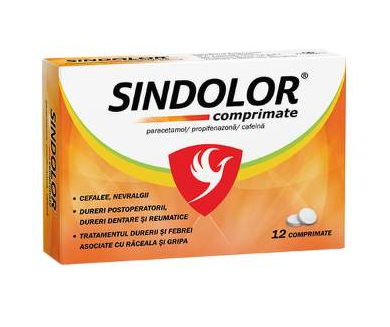 Medicamente fara reteta (OTC) - SINDOLOR MK * 12 CPR, farmacom.ro