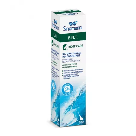 Suplimente sistemul respirator - SPRAY DECONGESTIONANT NAZAL HIPERTONIC SINOMARIN E.N.T * 200 ML, farmacom.ro