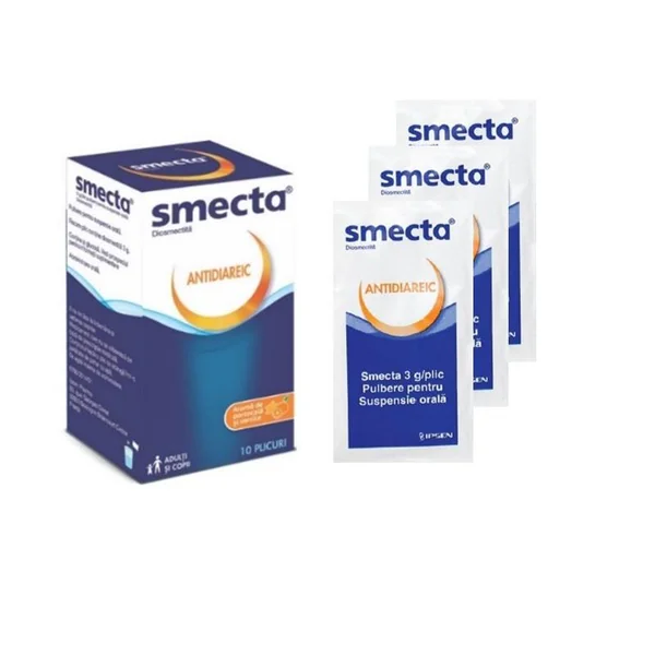 Medicamente fara reteta (OTC) - SMECTA ORANGE * 10 PLICURI, IPSEN, farmacom.ro