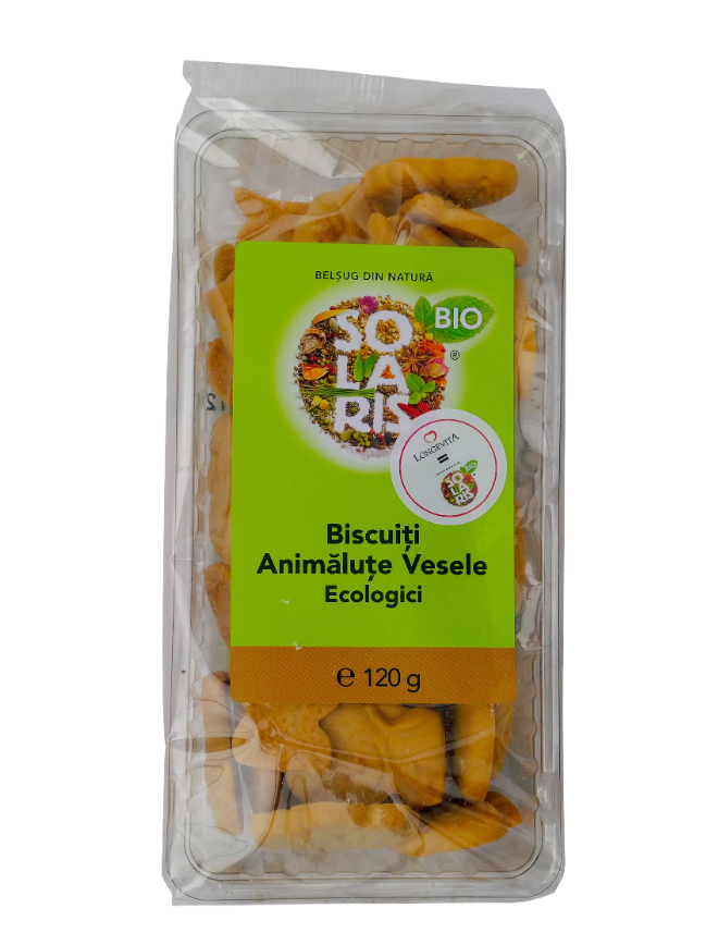 Dieta si Wellness - SOLARIS BISCUITI ECOLOGICI ANIMALUTE VESELE ECO * 120 G, farmacom.ro