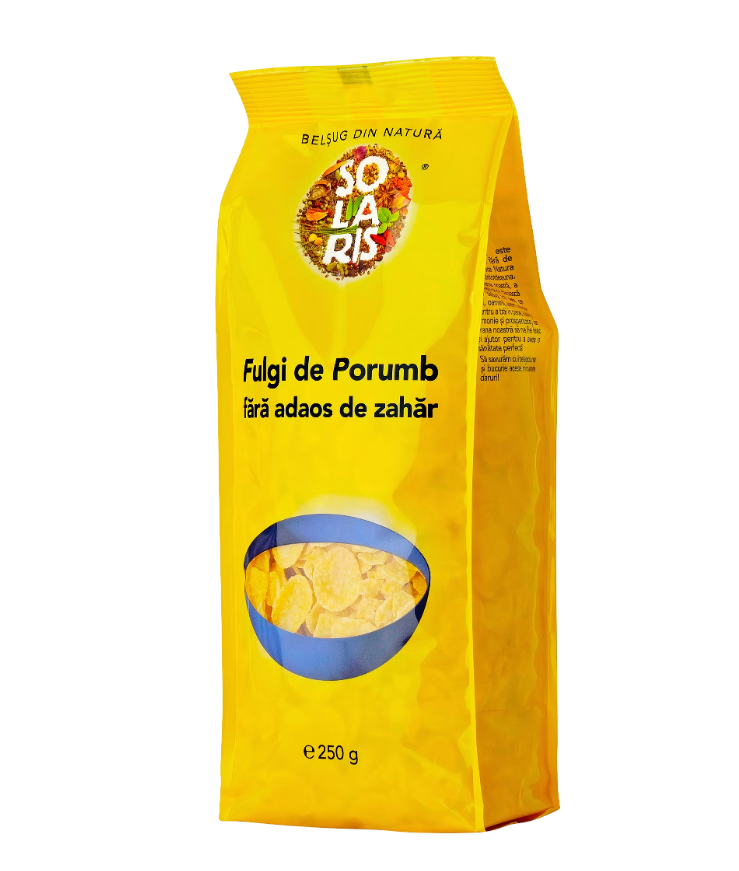 Dieta si Wellness - SOLARIS FULGI DE PORUMB FARA ADAOS DE ZAHAR * 250 G, farmacom.ro