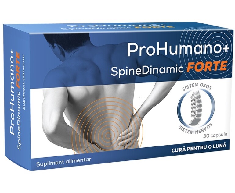 Suplimente, Produse naturiste, Vitamine si Minerale - SPINEDINAMIC FORTE * 30 CPS, farmacom.ro