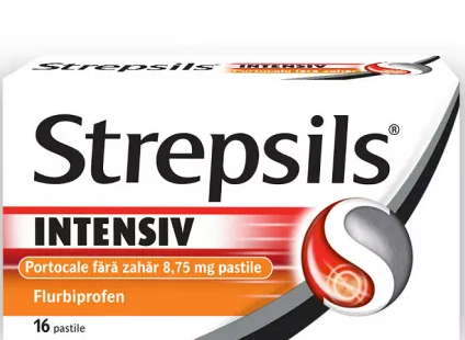 Medicamente fara reteta (OTC) - STREPSILS INTENSIV PORTOCALE FARA ZAHAR * 16 CPR RECKITT, farmacom.ro