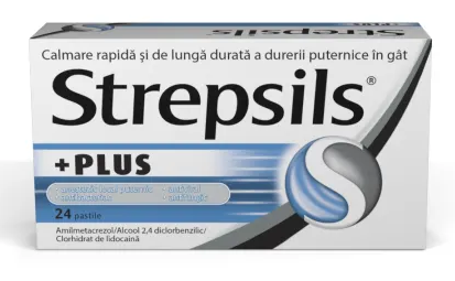 Medicamente fara reteta (OTC) - STREPSILS PLUS * 24 COMPRIMATE RECKITT, farmacom.ro