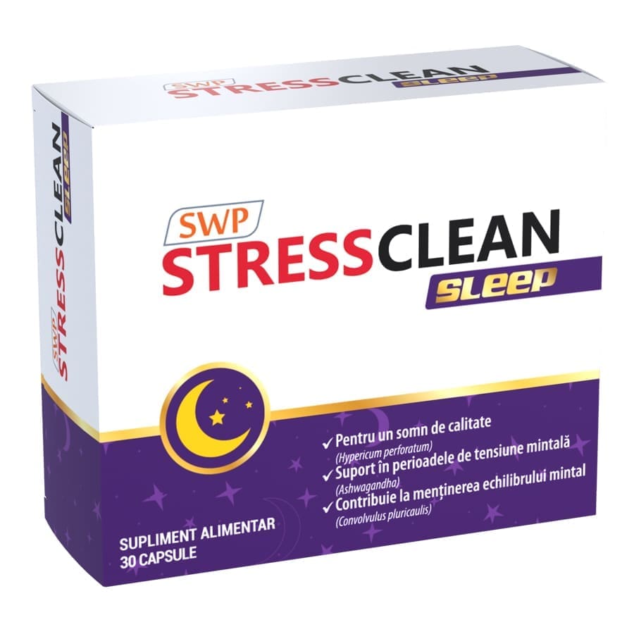 Pastile pentru somn si stres - STRESSCLEAN SLEEP * 30 CAPSULE, farmacom.ro