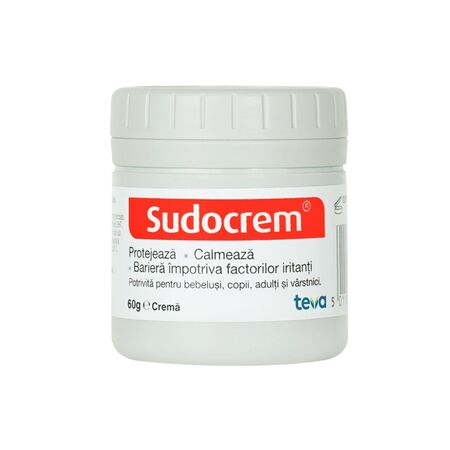 Scutece si ingrijirea zonei scutecului - SUDOCREM CREMA ANTISEPTICA *  60 G, farmacom.ro