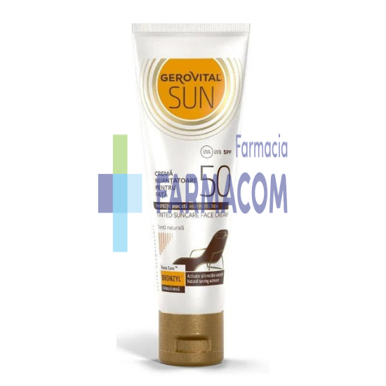 Cosmetice - SUN GEROVITAL CREMA FATA NUANTATOARE SPF50 * 50 ML 46480, farmacom.ro