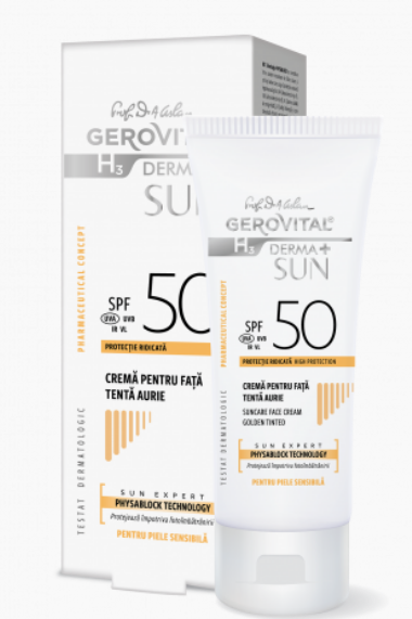 Dermato-Cosmetice - SUN GH3D+ CREMA FATA SPF50 TENTA AURIE * 50 ML 46780, farmacom.ro