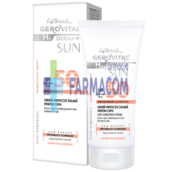 Cosmetice - SUN GH3D+ CREMA PROTECTIE COPII SPF50 * 100 ML 46790, farmacom.ro