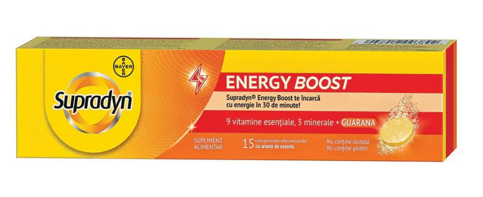 Vitamine si minerale - SUPRADYN ENERGY BOOST * 15 COMPRIMATE EFERVESCENTE, farmacom.ro