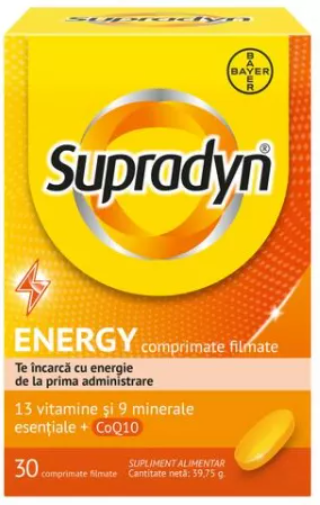 Vitamine si minerale - SUPRADYN ENERGY + COENZIMA Q10 * 30 COMPRIMATE FILMATE, farmacom.ro