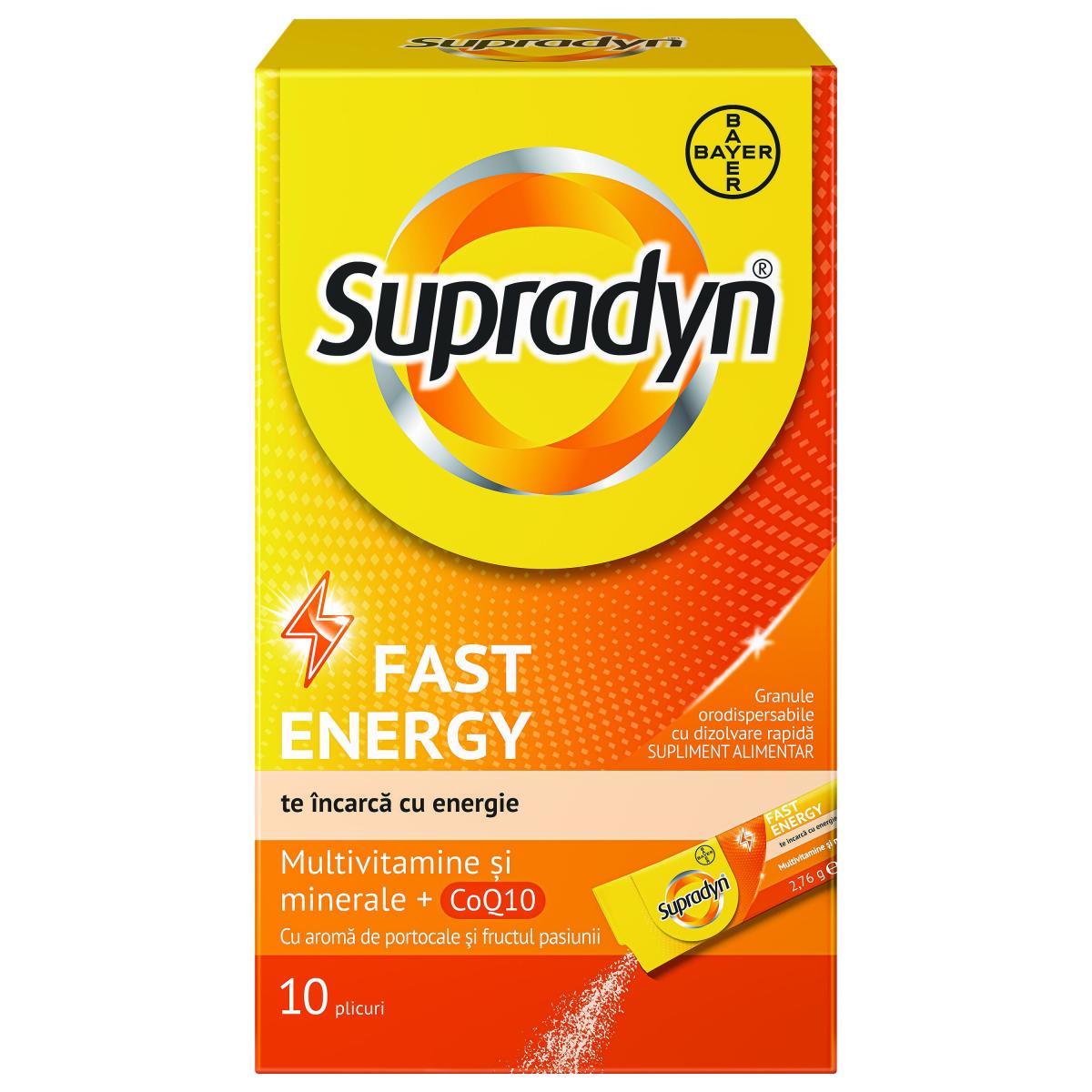 Vitamine si minerale - SUPRADYN FAST ENERGY COENZIMA Q10 X10PLICURI, farmacom.ro