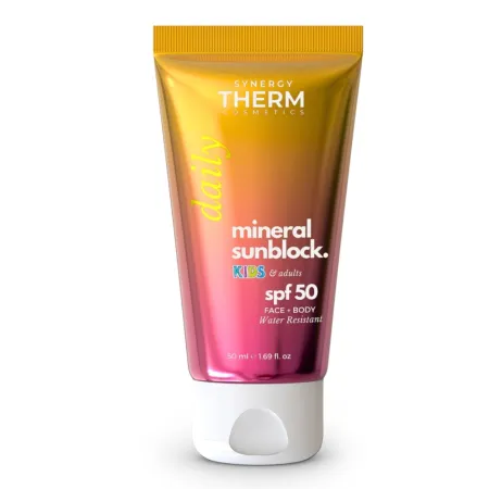 Protectie solara - SYNERGY MINERAL SUNBLOCK COPII & ADULTI SPF 50 * 50 ML, farmacom.ro