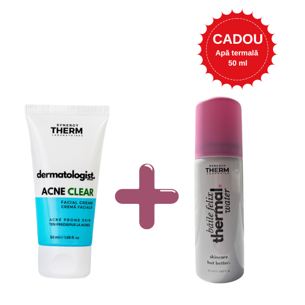 Frumusete si ingrijire - SYNERGY THERM ACNE CLEAR CREMA  ANTI-ACNEE * 50 ML+MINI APA THERMALA BAILE FELIX*50 ML PROMO, farmacom.ro