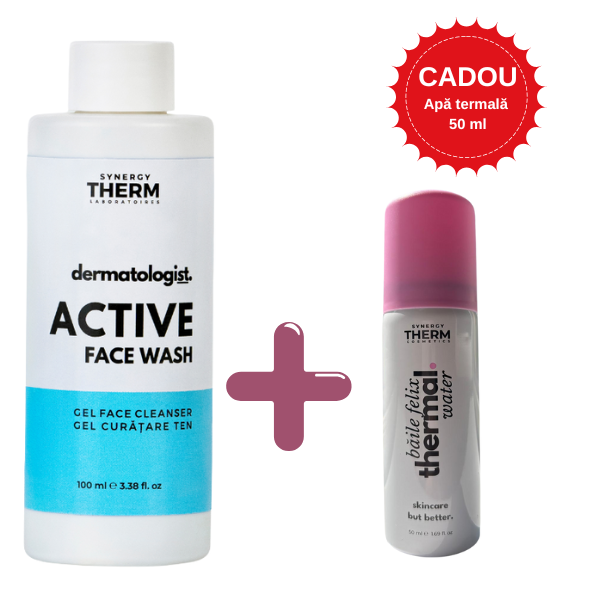 Frumusete si ingrijire - SYNERGY THERM ACTIVE FACE WASH GEL CURATARE FACIALA *100 ML+MINI APA THERMALA BAILE FELIX*50ML PROMO, farmacom.ro