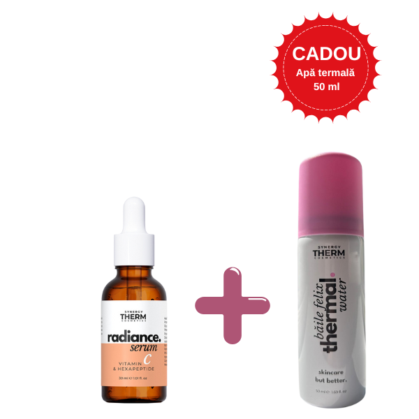 Frumusete si ingrijire - SYNERGY THERM RADIANCE SERUM CU VITAMINA C SI HEXAPEPTIDE * 30ML+MINI APA THERMALA BAILE FELIX*50ML PROMO, farmacom.ro