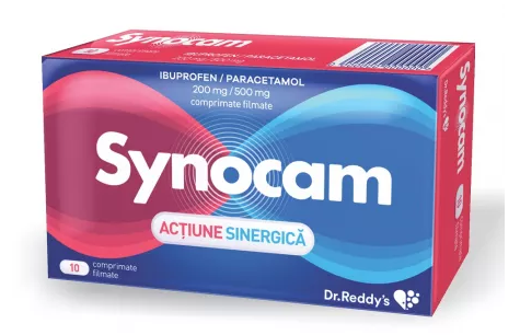 Medicamente fara reteta (OTC) - Synocam, 200 mg/500 mg, 10 comprimate, farmacom.ro