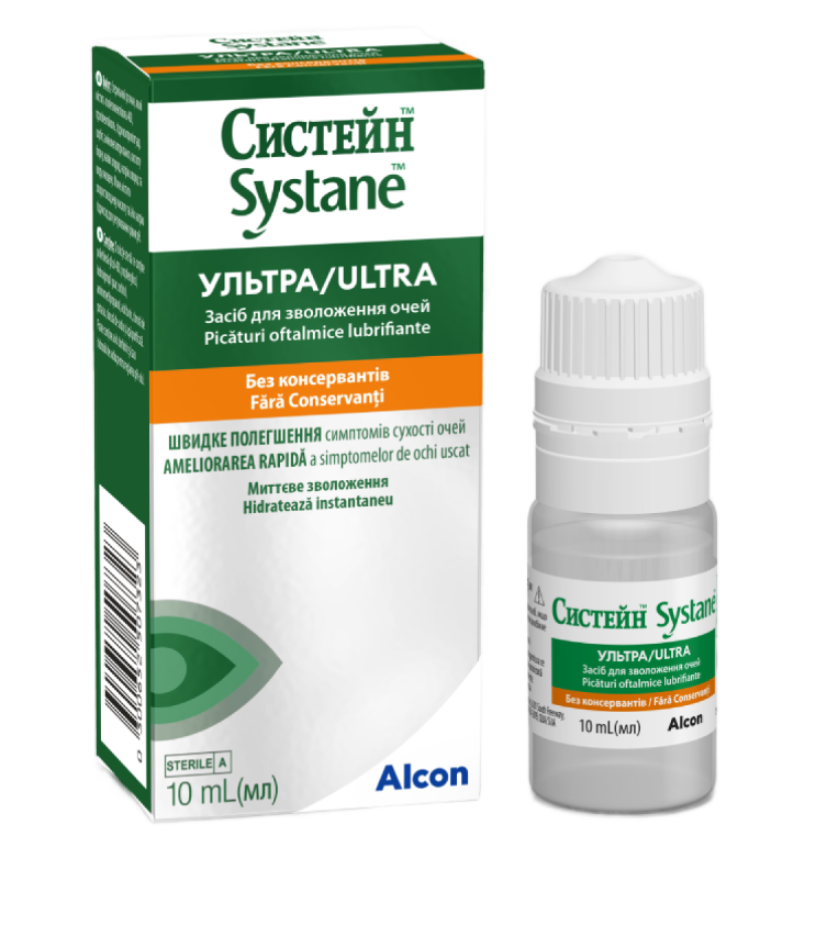 Oftalmologie - Systane Ultra picaturi oftalmice lubrifiante fara conservanti, 10 ml, Alcon, farmacom.ro