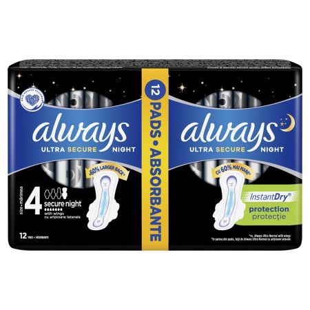 Ingrijire personala - ABSORBANTE ALWAYS DUO PACK ULTRA SECURE NIGHT * 12 BUCATI, farmacom.ro