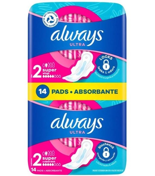 Ingrijire intima - TAMP ALWAYS DUO PACK ULTRA SUPER PLUS * 14 BUC, farmacom.ro