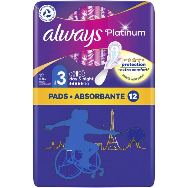 Igiena intima - ABSORBANTE ALWAYS PLATINUM NIGHT DUO * 12 BUC, farmacom.ro