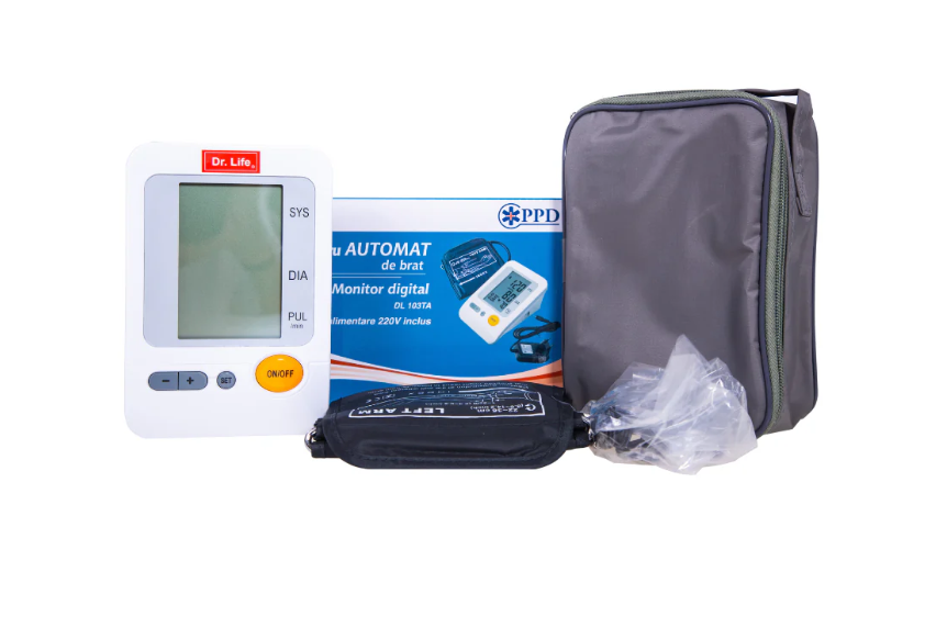 Aparatura si dispozitive medicale - TENSIOMETRU AUTOMAT PENTRU BRAT DR LIFE CU ADAPTOR * 1 BUC DL103TA, farmacom.ro