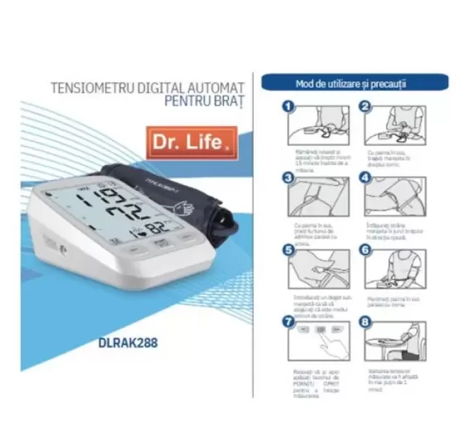 Tensiometre - TENSIOMETRU DIGITAL AUTOMAT BRAT BLUE DR.LIFE, DLRAK288, farmacom.ro