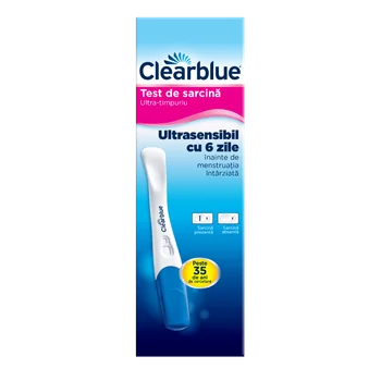 Teste sarcina/ovulatie - TEST SARCINA ULTRA-TIMPURIU CLEARBLUE * 1 BUC, farmacom.ro