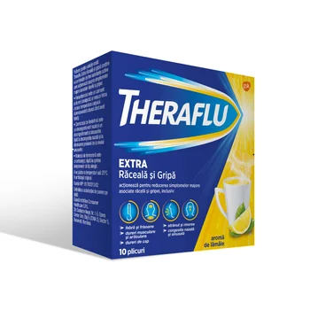 Medicamente OTC - fara reteta - Theraflu Extra Raceala si Gripa pulbere orala x 10pl, farmacom.ro