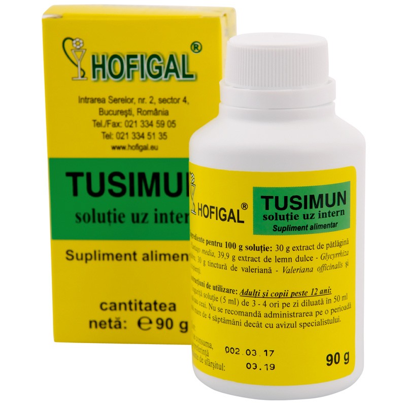 Sistemul respirator - Tusimun, 90 g, Hofigal, farmacom.ro
