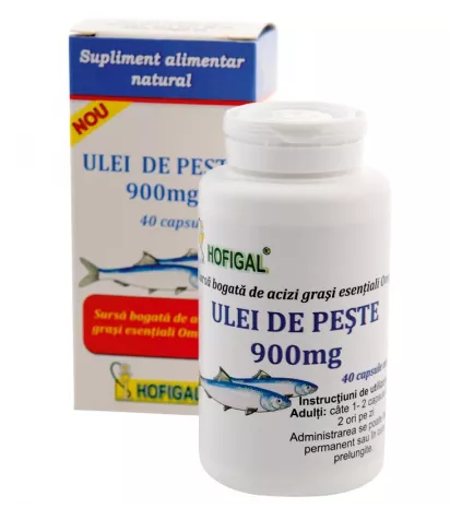 Suplimente, Produse naturiste, Vitamine si Minerale - ULEI PESTE 900 MG * 40 CPS MOI HOFIGAL, farmacom.ro