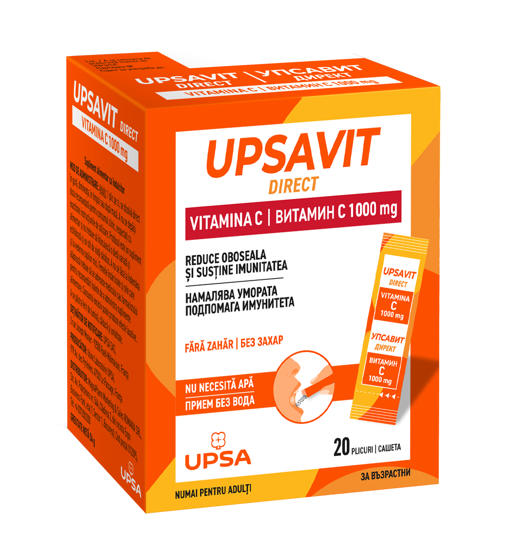 Vitamine si suplimente - UPSAVIT DIRECT VITAMINA C 1000 MG * 20 PLIC, farmacom.ro