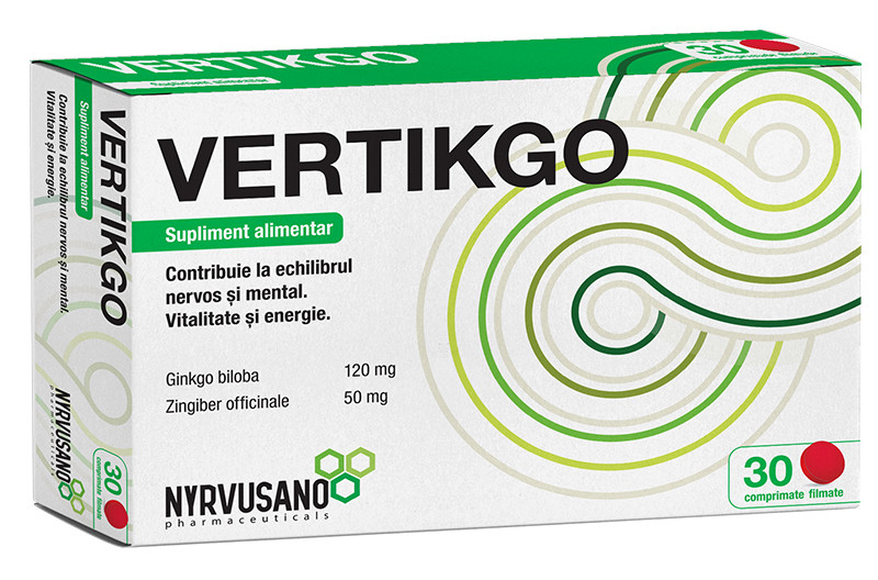 Activitate cerebrala - VERTIKGO * 30 COMPRIMATE FILMATE, farmacom.ro