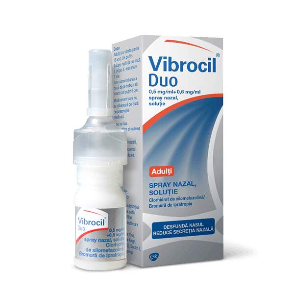 Medicamente fara reteta (OTC) - VIBROCIL DUO SPRAY NAZAL * 10 ML, farmacom.ro