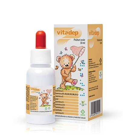 Vitamine si suplimente alimentare pentru copii - Vitadep picaturi orale pentru copii, 30 ml, Dr. Phyto, farmacom.ro