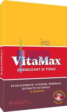 Vitamine si suplimente - VITAMAX * 15 CPS FORMULA NOUA, farmacom.ro