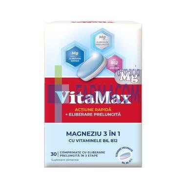 Vitamine si suplimente - VITAMAX MAGNEZIU 3 IN 1 * 30 CPR FILM, farmacom.ro