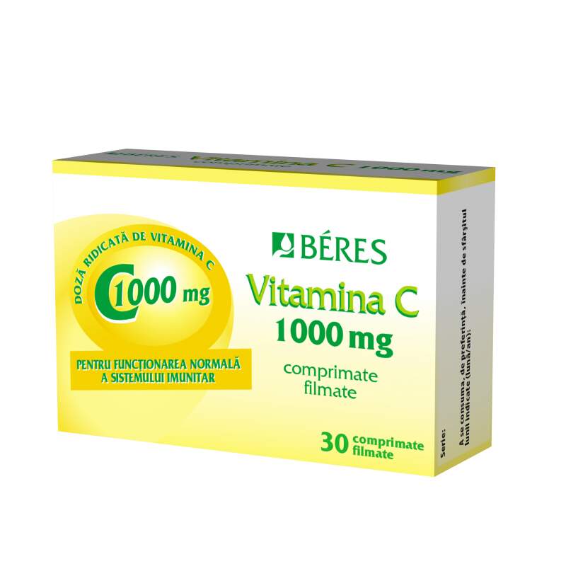 Vitamine si minerale - VITAMINA C 1000 MG * 30 CPR BERES, farmacom.ro